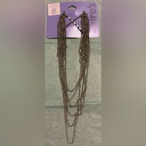 Claire's Gunmetal Layered Chain Hair Swag